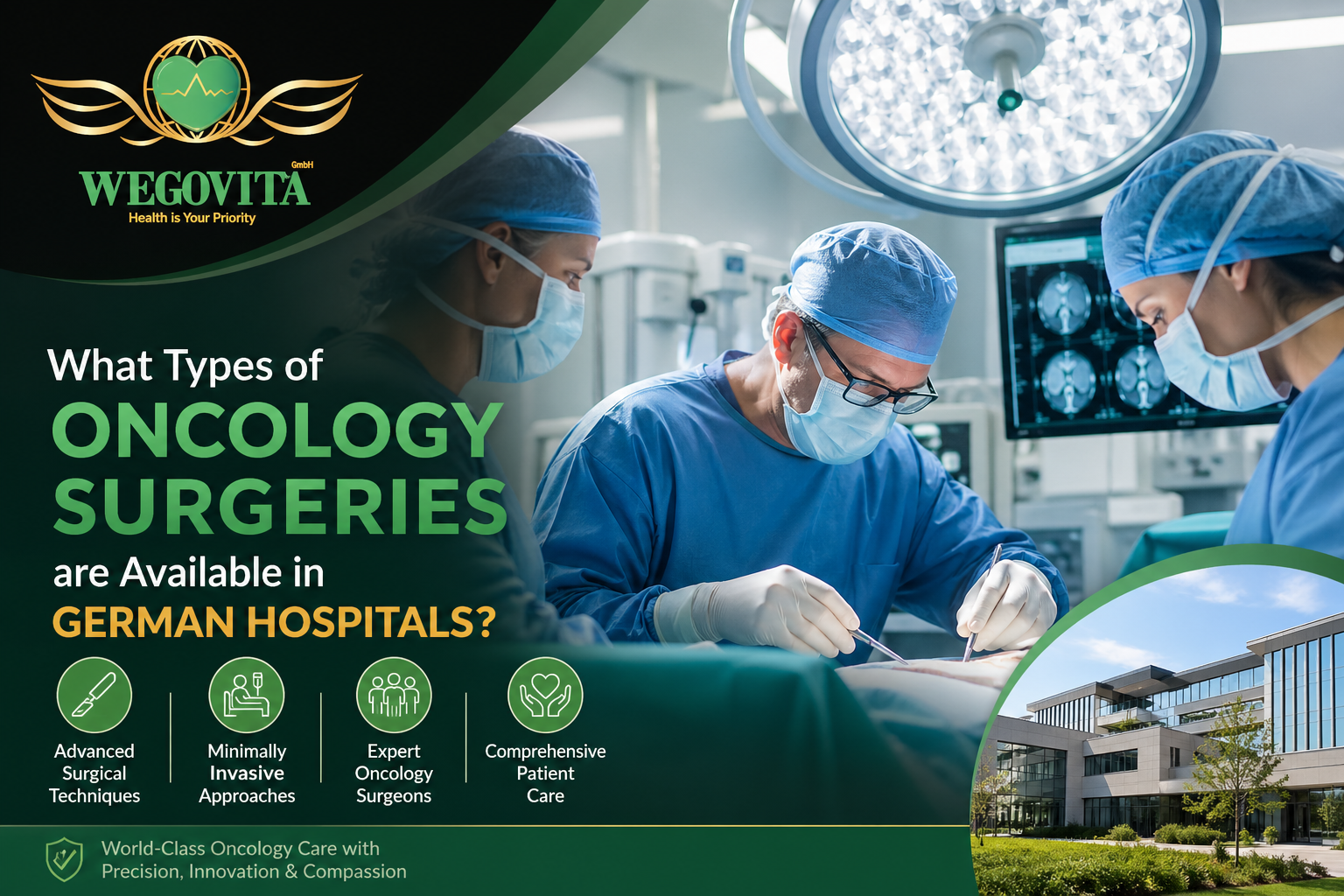 What types of oncology surgeries are available in German hospitals